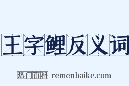 王字鲤反义词是什么意思的图片